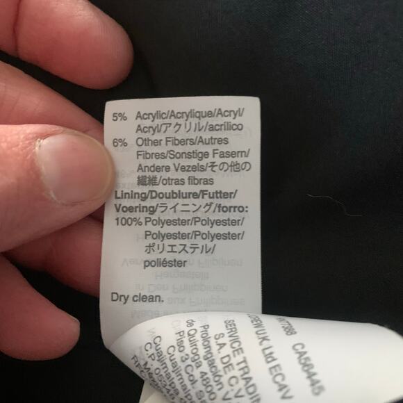 J. Crew Factory Black Wool Bow Coat Size 4 - Picture 12 of 12